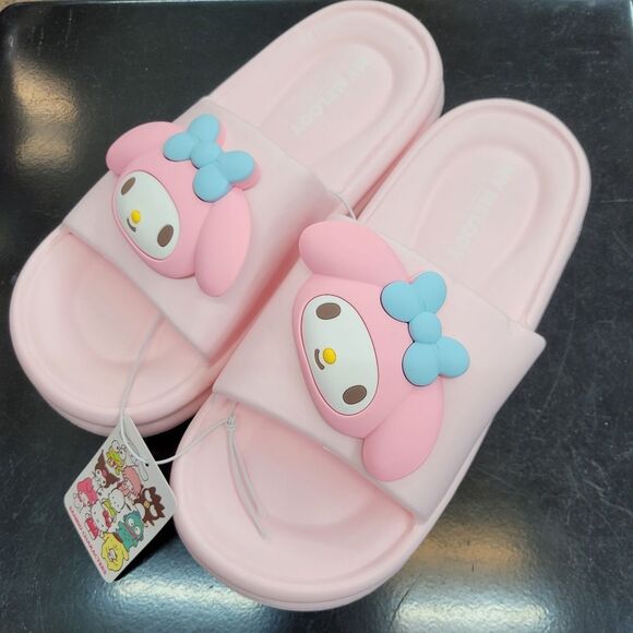 Brand New Sanrio My Melody Big Charm Slippers Size: US 8.5 - Picture 2 of 8